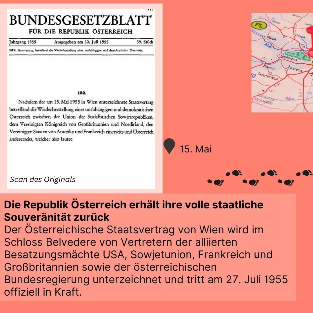 Zeitreise 1955 | Österreich erhält volle staatliche Souveränität zurück