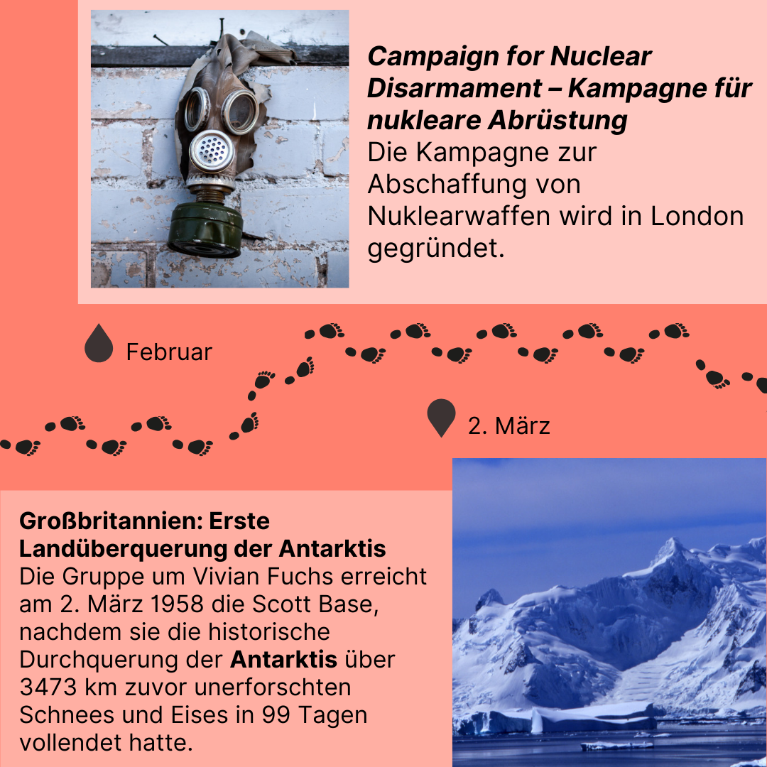 Zeitreise 1958 | Kampagne für nukleare Abrüstung und erste Landüberquerung der Antarktis