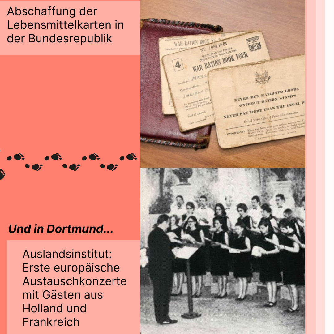 Länderkreis Zeitreise 1950: Abschaffung der Lebensmittelkarten und erste europäische Austauschkonzerte