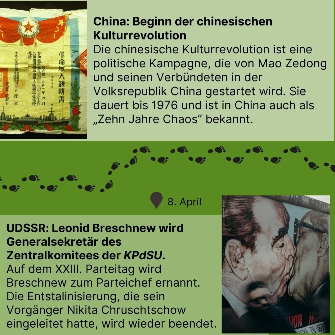 Zeitreise 1966 | Beginn der chinesischen Kulturrevolution und Leonid Breschnew wird Generalsekretär des Zentralkomitees der KPdSU