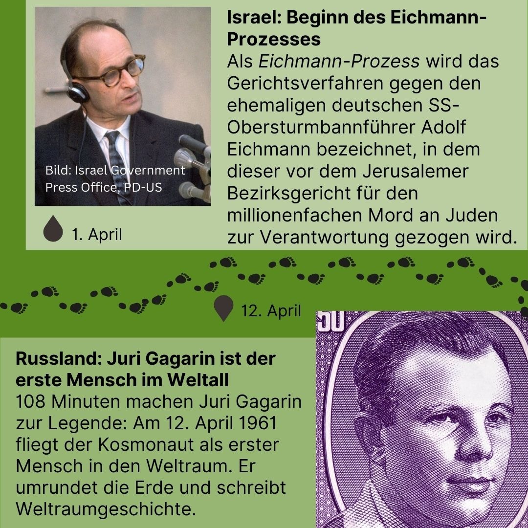Zeitreise 1961 | Eichmann-Prozess und Juri Gagarin als erster Mensch im Weltall