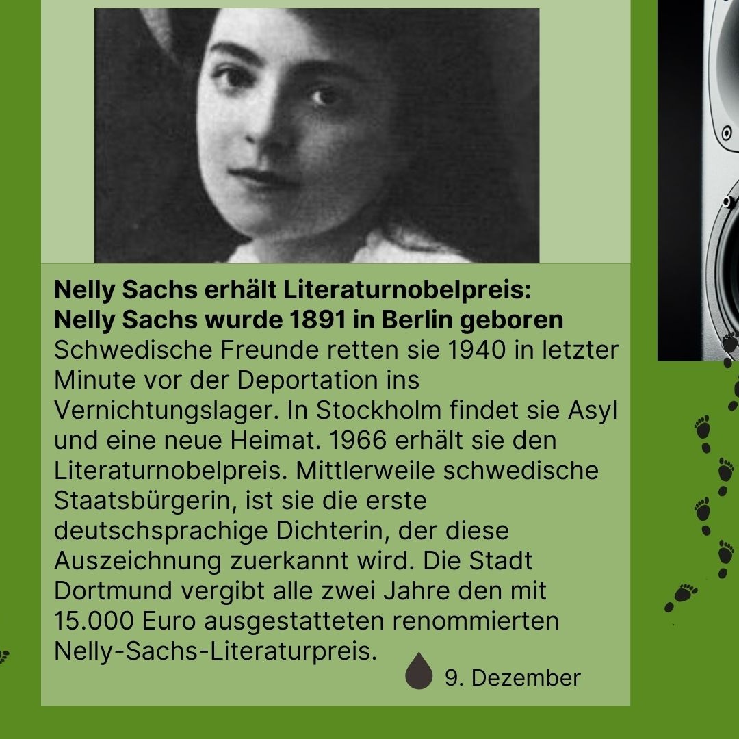 Zeitreise 1966 | Nelly Sachs erhält Literaturnobelpreis