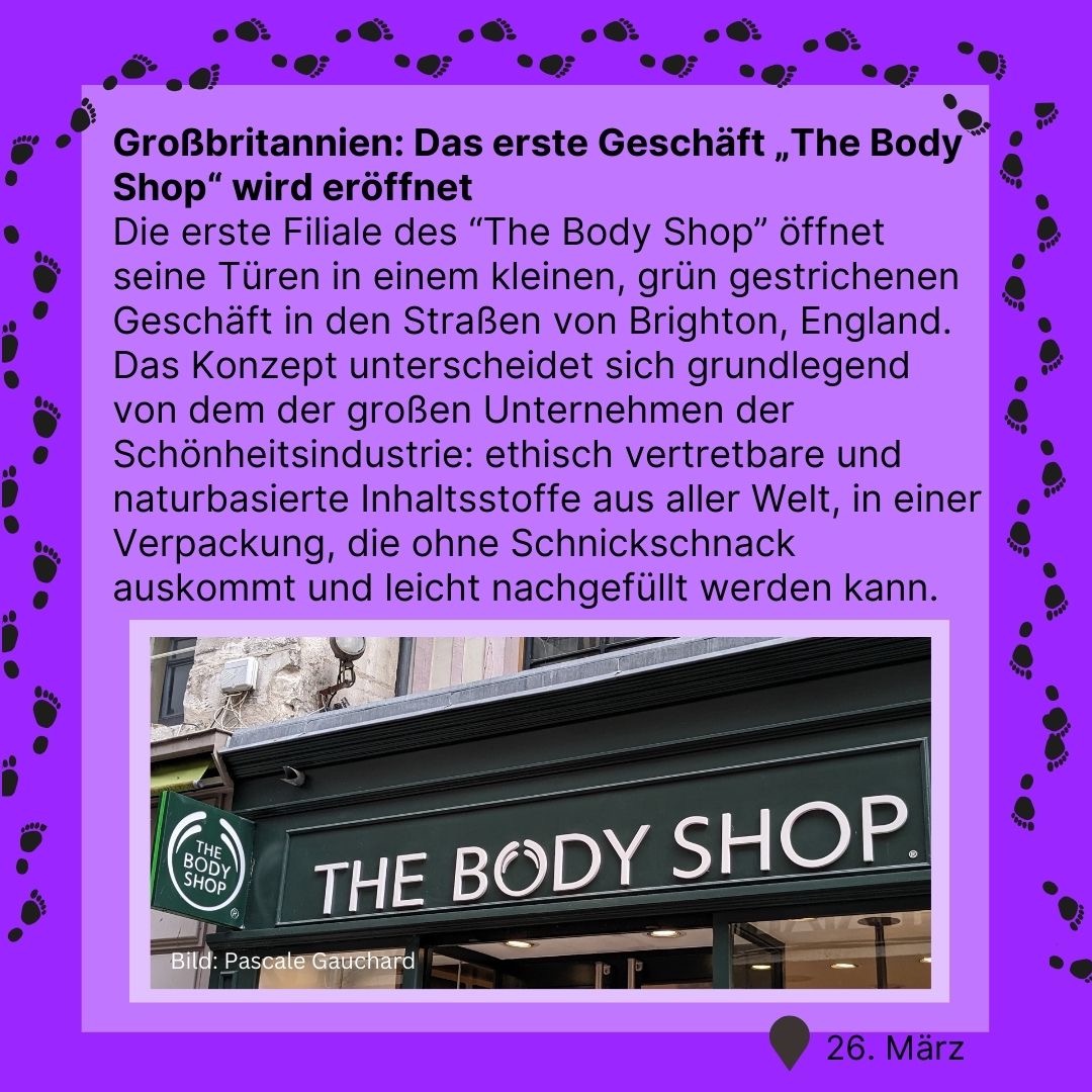 Zeitreise 1976 | Das erste Geschäft "The Body Shop" wird eröffnet