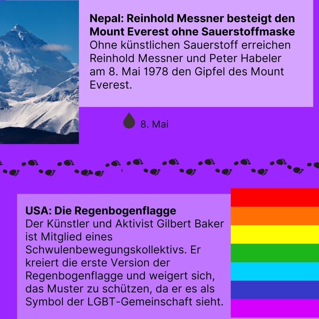 Zeitreise 1978 | Reinhold Messner besteigt den Mount Everest und Regenbogenflagge