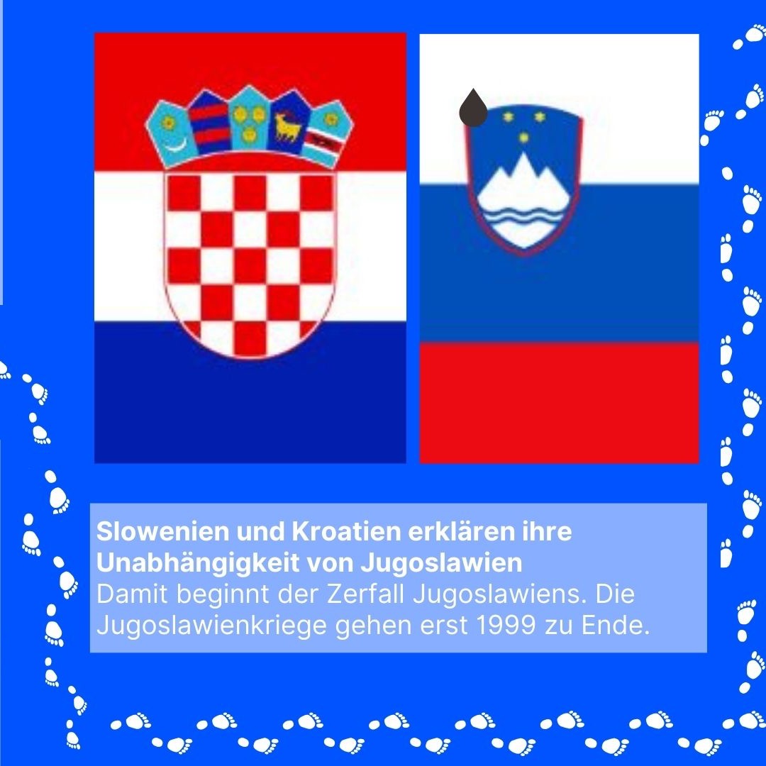 Zeitreise 1991 | Slowenien und Kroatien erklären ihre Unabhängigkeit von Jugoslawien