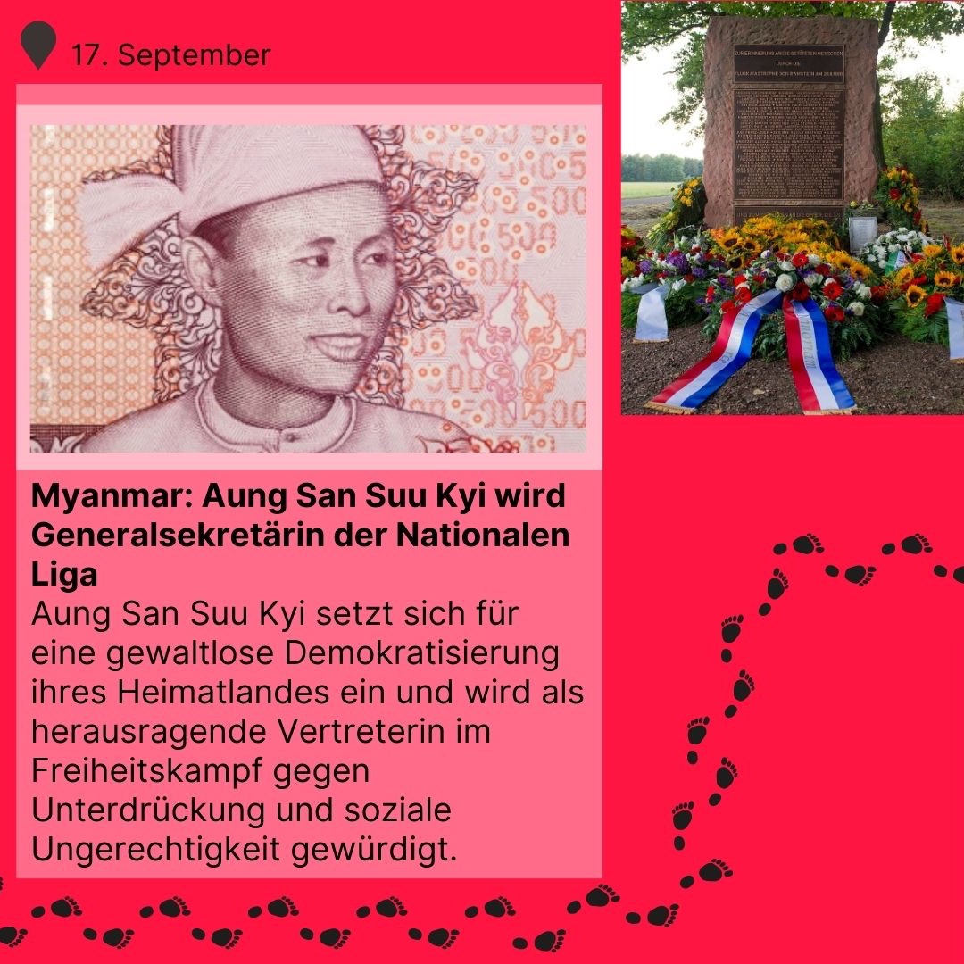 Zeitreise 1988 | Aung San Suu Kyi wird Generalsekretärin der Nationalen Liga